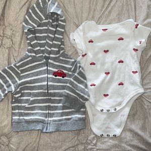 Baby zip up and onesie (3month)